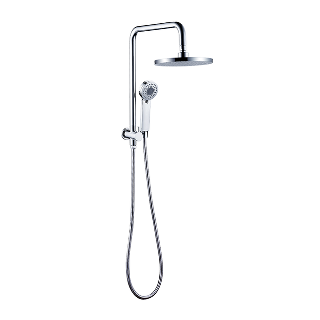 ROUND DUAL SHOWER WITH GOOSENECK