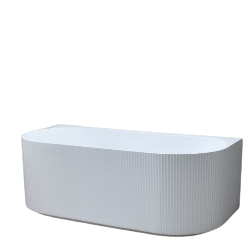 BRIGHTON FLUTED BACK TO WALL BATH – Plumbed
