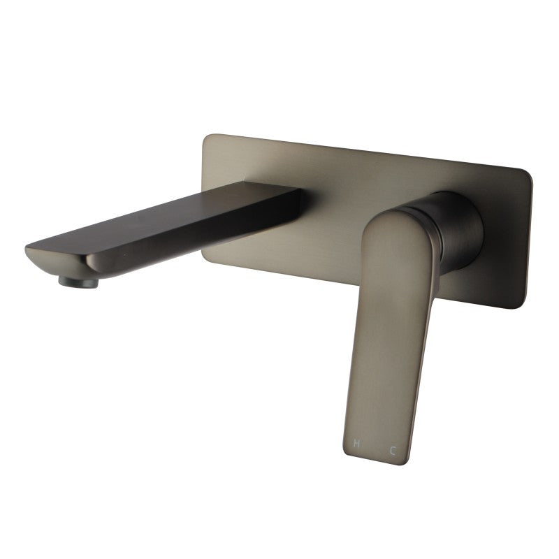 RUSHY SQUARE WALL MIXER WITH SPOUT