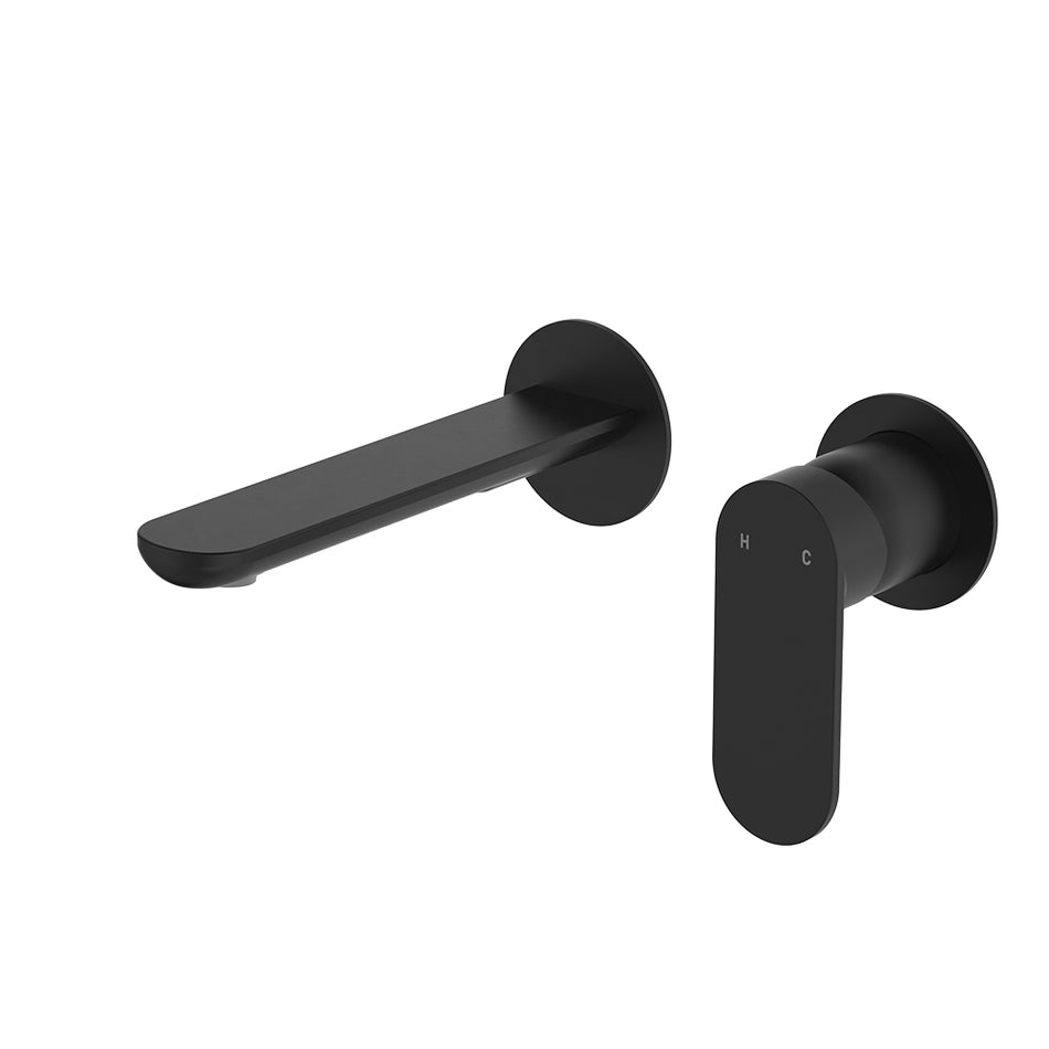 EMPIRE SLIM BASIN/BATH WALL MIXER SET ROUND PLATES