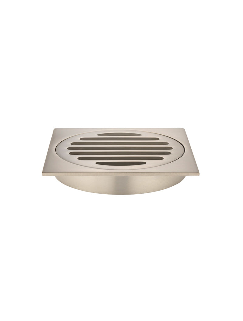 MEIR SQUARE FLOOR GRATE SHOWER DRAIN 100MM OUTLET