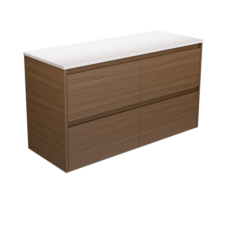 AMATO VANITY - WALNUT WALL HUNG - CABINET ONLY
