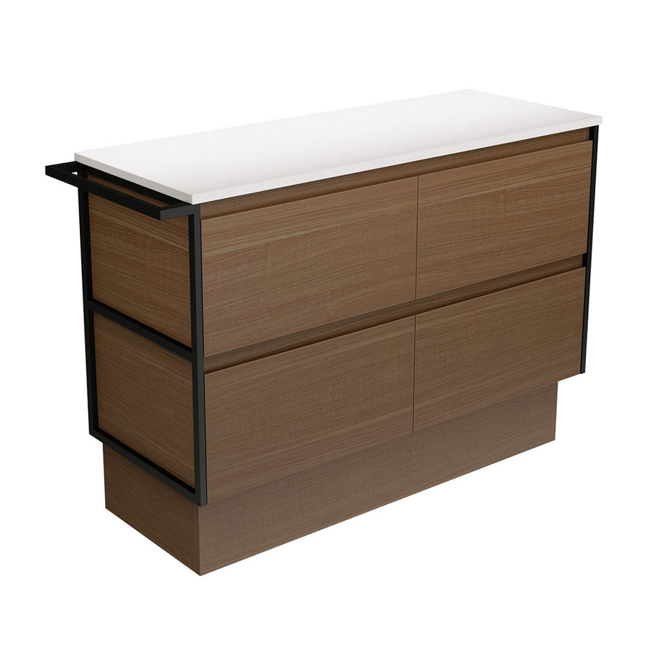 AMATO VANITY - WALNUT FREE STANDING - CABINET ONLY