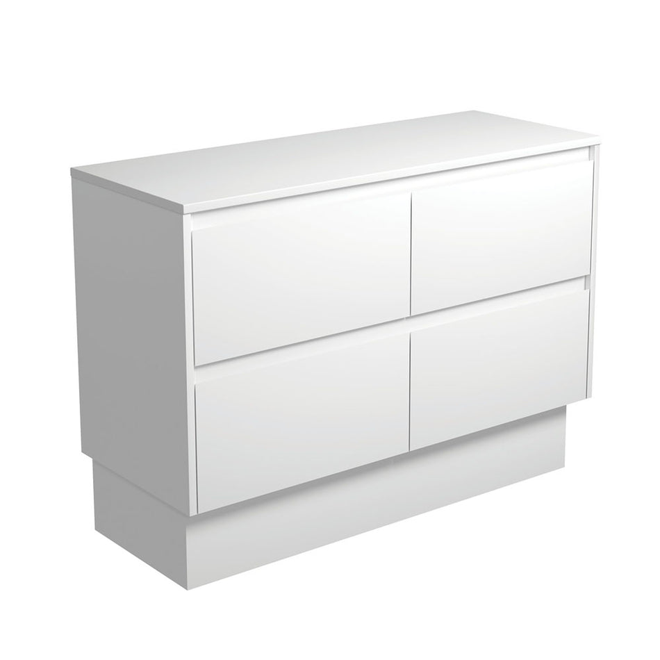AMATO VANITY - SATIN WHITE FREE STANDING - CABINET ONLY