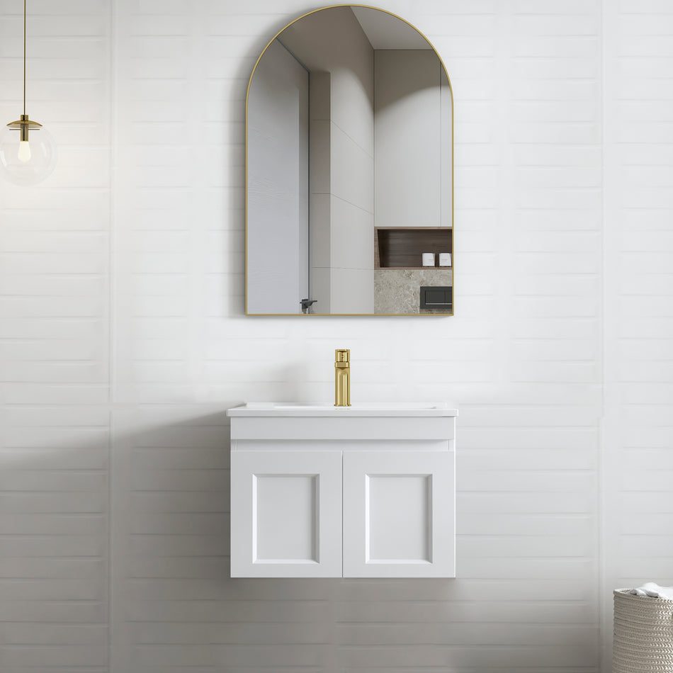 HAMPTON MARK II SATIN WHITE WALL HUNG VANITY