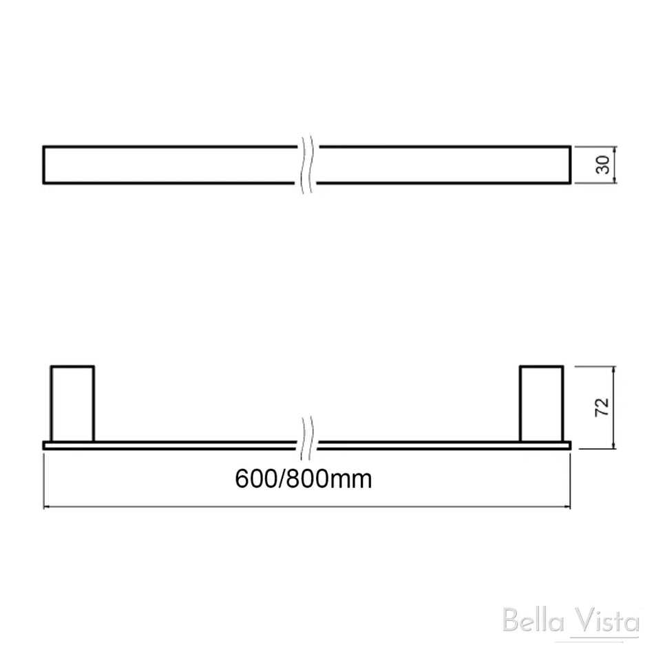 Chunky Single Towel Rail