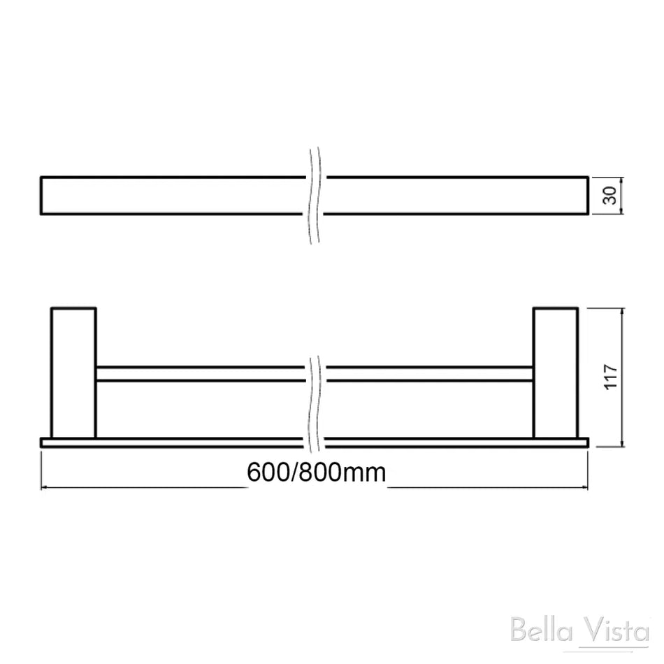 Chunky Double Towel Rail