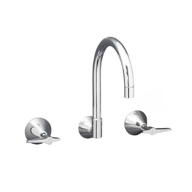 KIRRA LEVER WALL SINK SET W/-GOOSENECK SPOUT