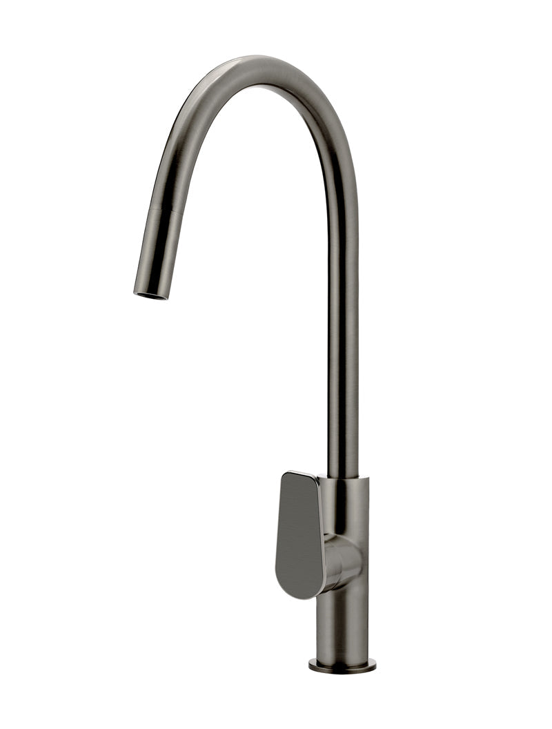MEIR ROUND PADDLE PICCOLA PULL OUT KITCHEN MIXER TAP