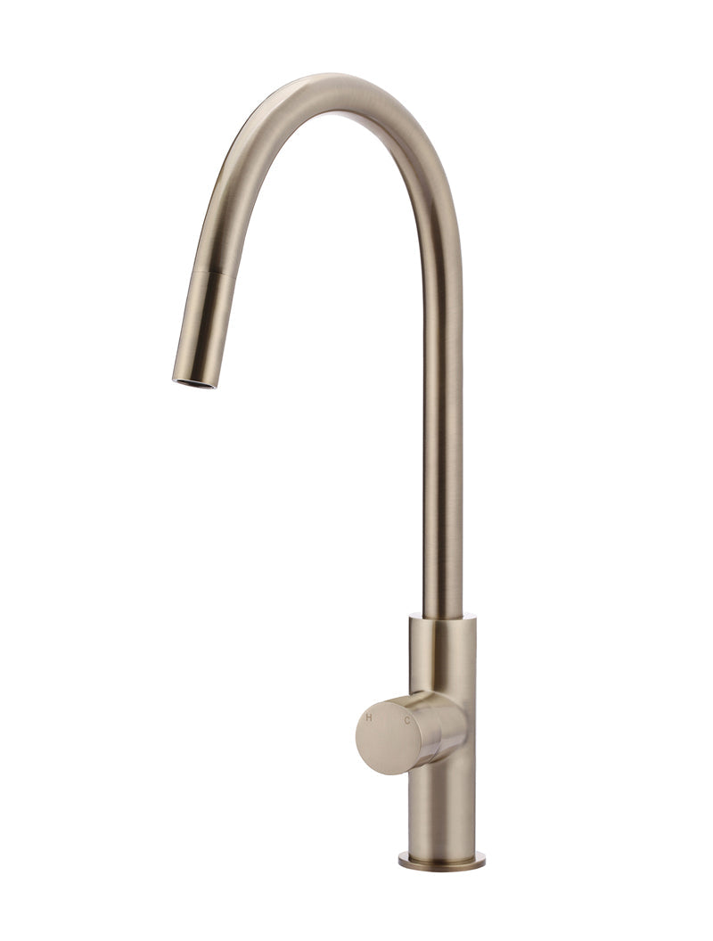 MEIR ROUND PINLESS PICCOLA PULL OUT KITCHEN MIXER TAP