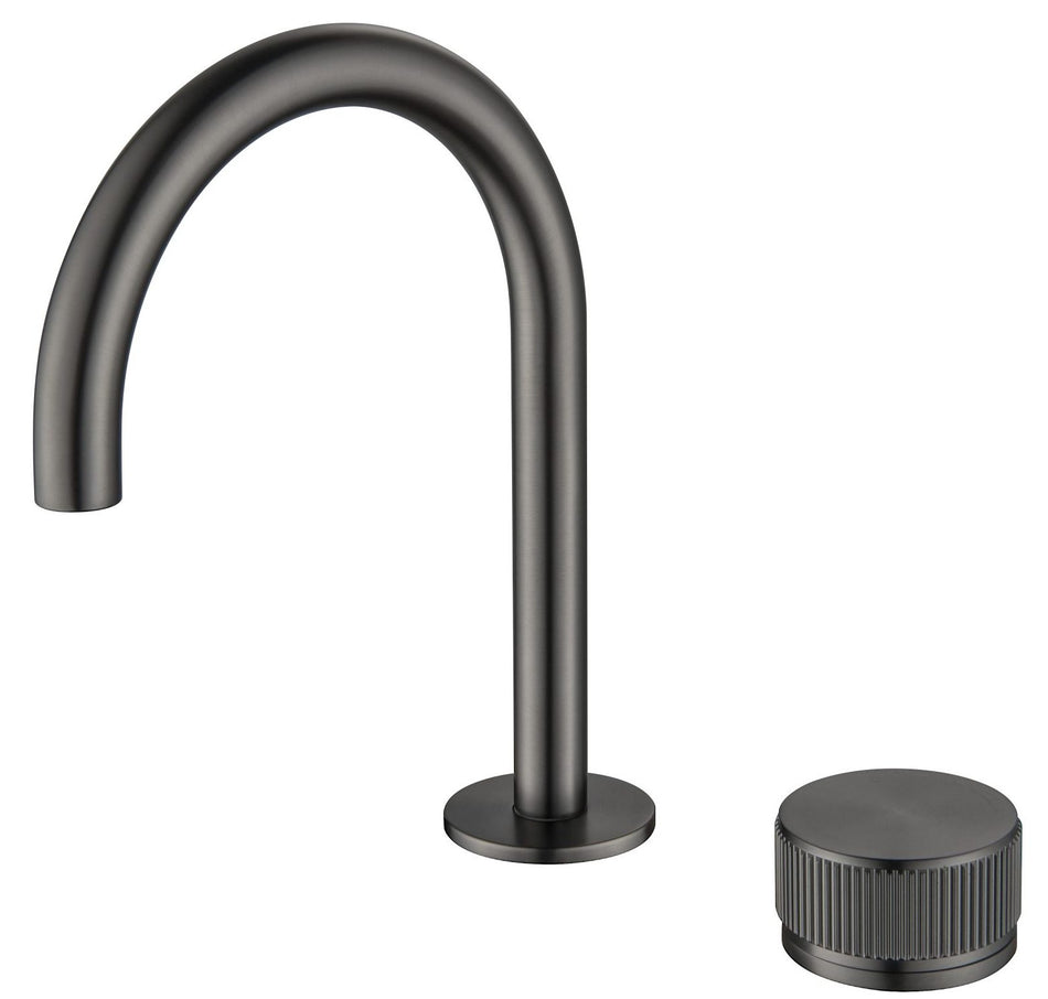 MICA FLUTED GOOSENECK HOB BASIN MIXER