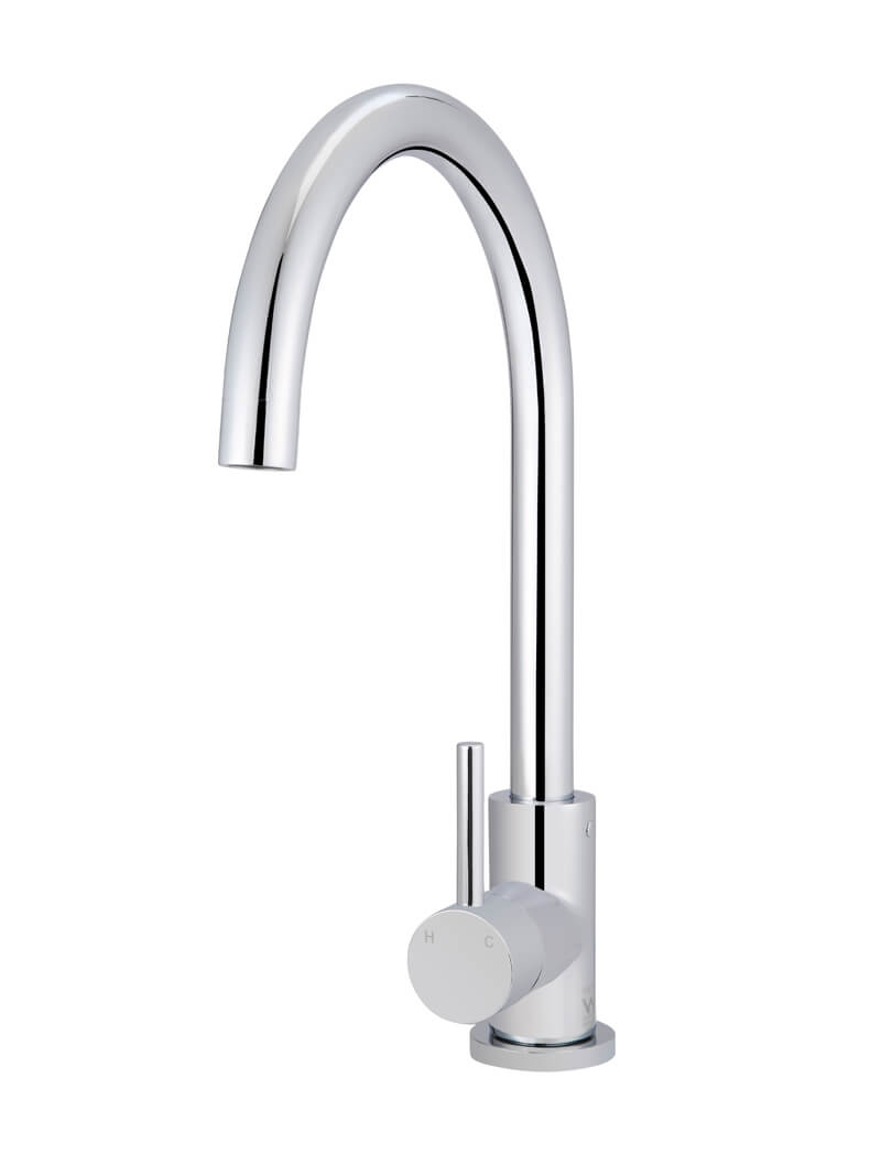 MEIR ROUND GOOSENECK KITCHEN MIXER TAP