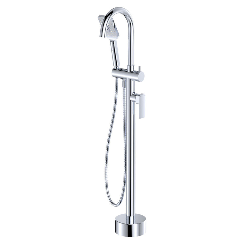 TONO FLOOR MOUNTED BATH MIXER WITH HAND SHOWER