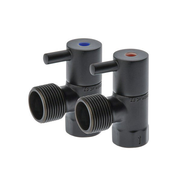 WASHING MACHINE STOP MINI CERAMIC DISC LEVER HANDLE PAIR