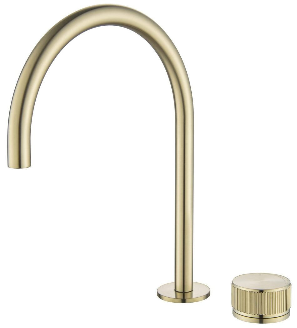 MICA FLUTED GOOSENECK HOB SINK MIXER
