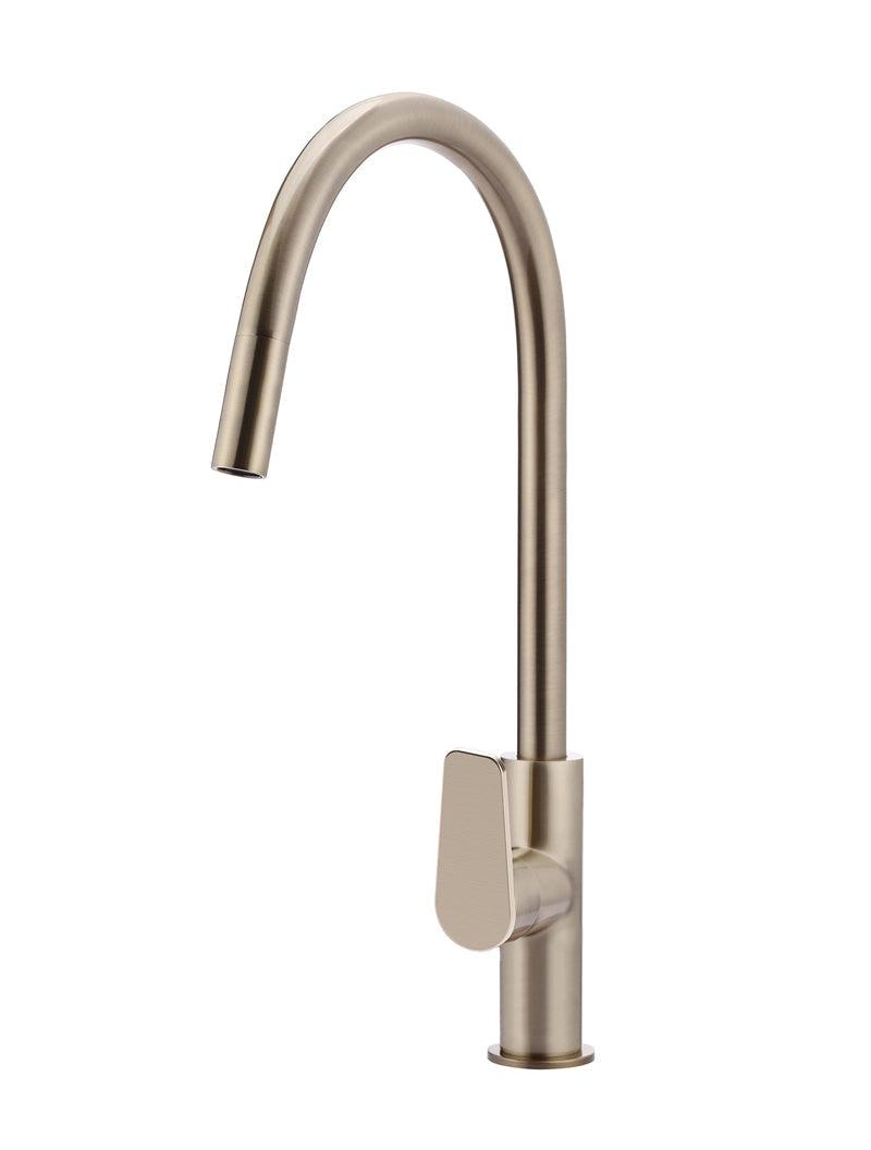 MEIR ROUND PADDLE PICCOLA PULL OUT KITCHEN MIXER TAP
