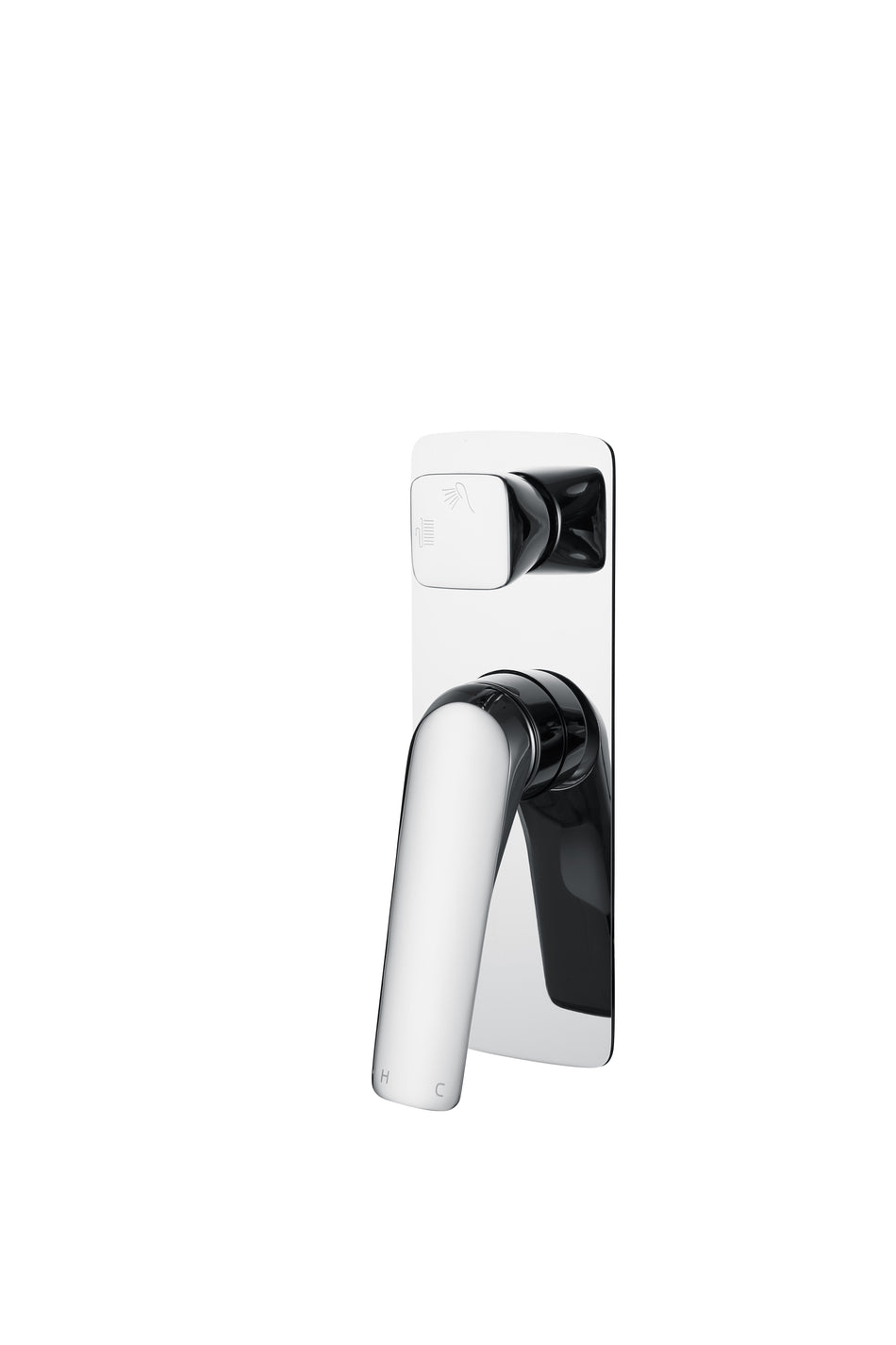 AU SERIES SQUARE WALL MIXER WITH DIVERTER