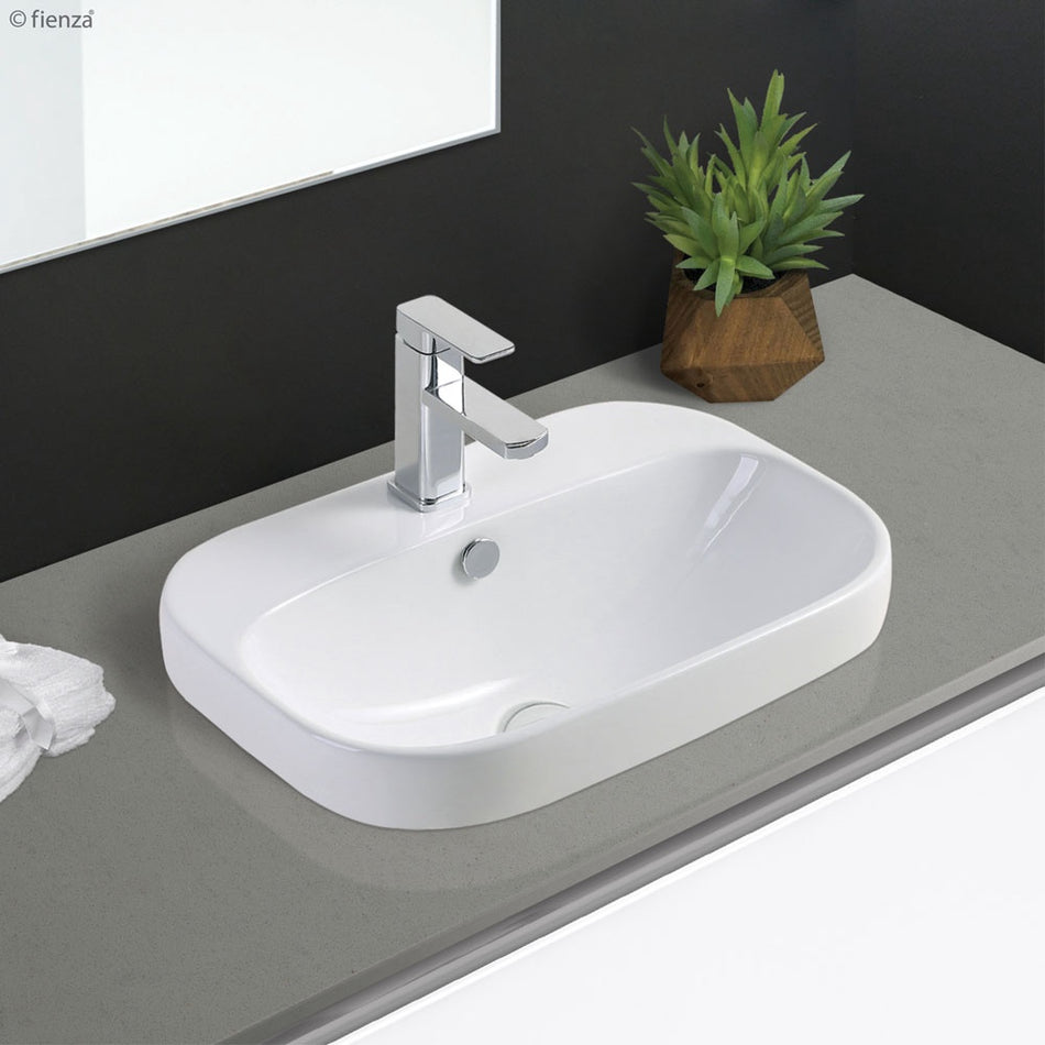 PARISSA SEMI INSET BASIN WITH TAP LANDING