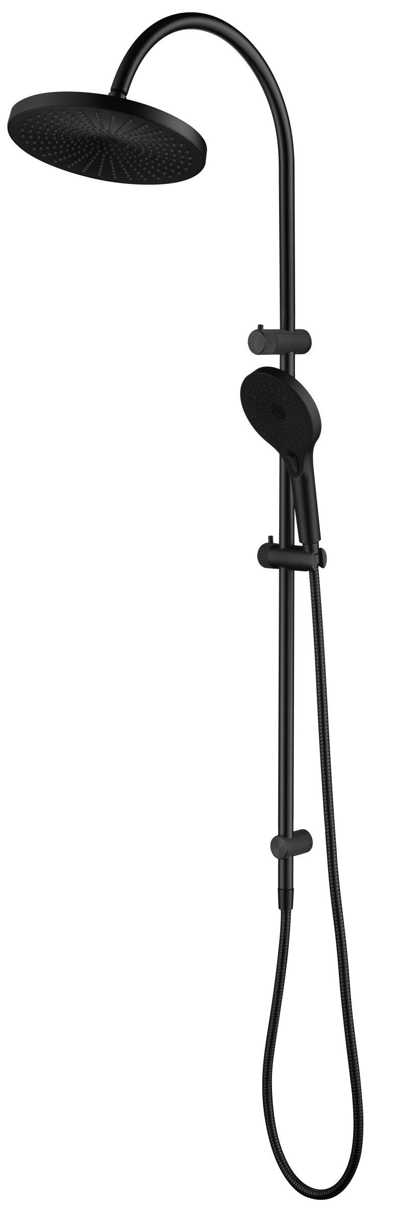 MICA FLUTED GOOSENECK SHOWER RAIL