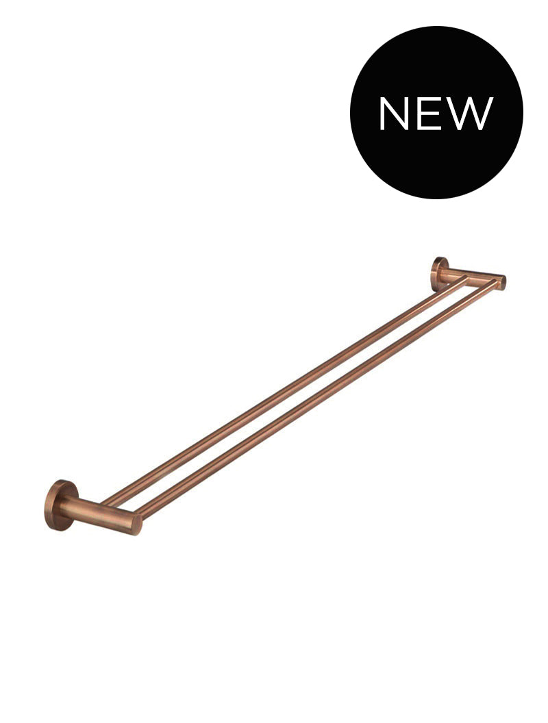 MEIR ROUND DOUBLE TOWEL RAIL 900MM