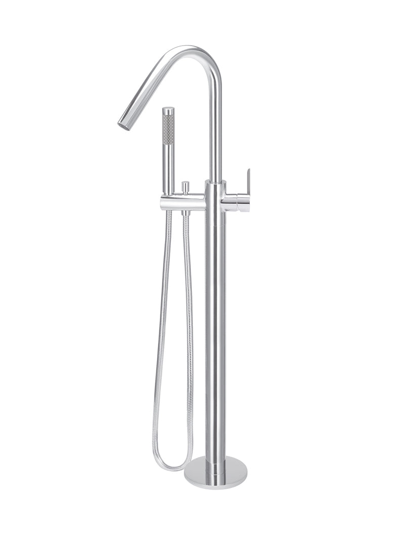 MEIR ROUND PADDLE FREESTANDING BATH SPOUT AND HAND SHOWER