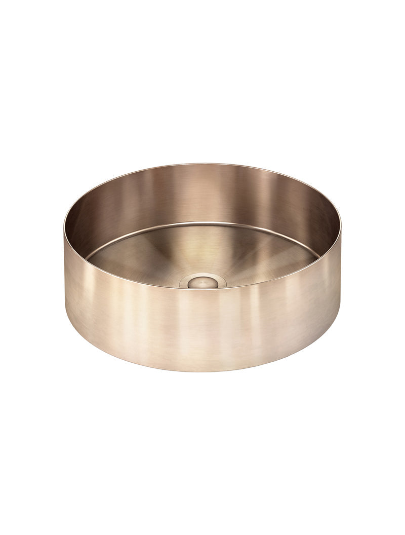 MEIR STEEL ROUND BATHROOM BASIN 380 X 110