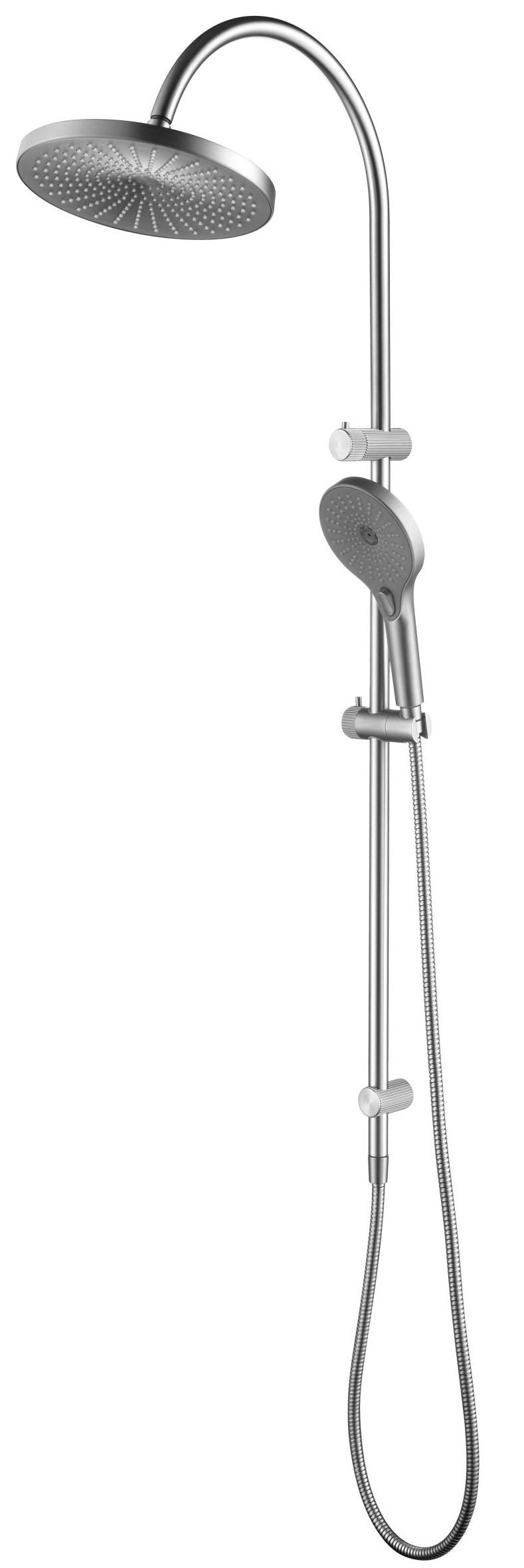 MICA FLUTED GOOSENECK SHOWER RAIL