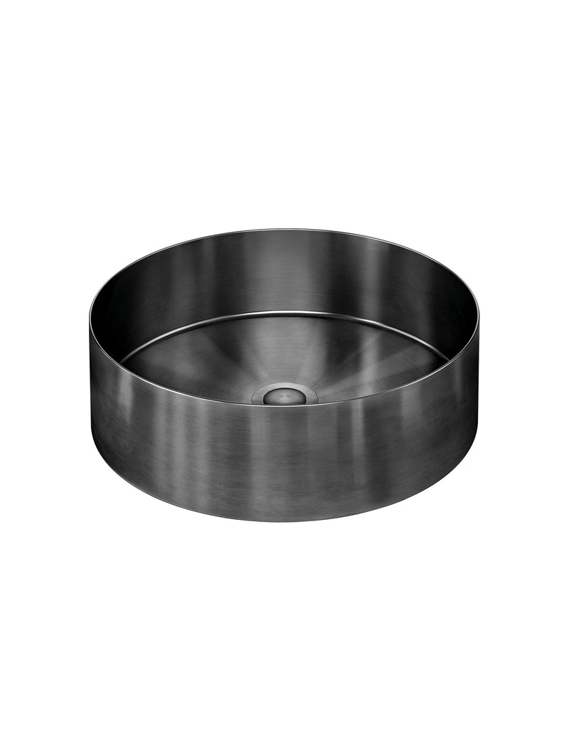 MEIR STEEL ROUND BATHROOM BASIN 380 X 110