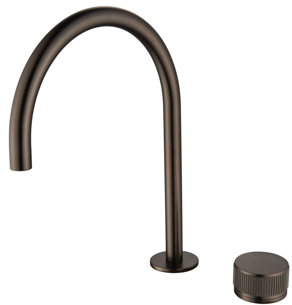 MICA FLUTED GOOSENECK HOB SINK MIXER