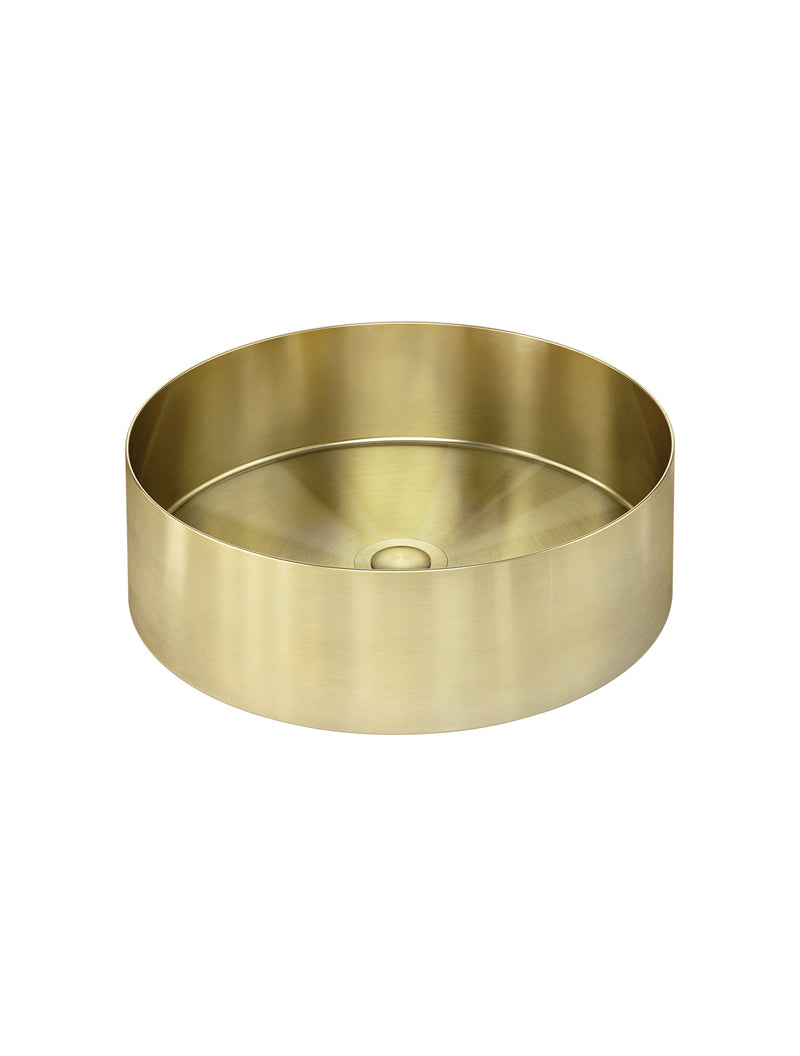 MEIR STEEL ROUND BATHROOM BASIN 380 X 110