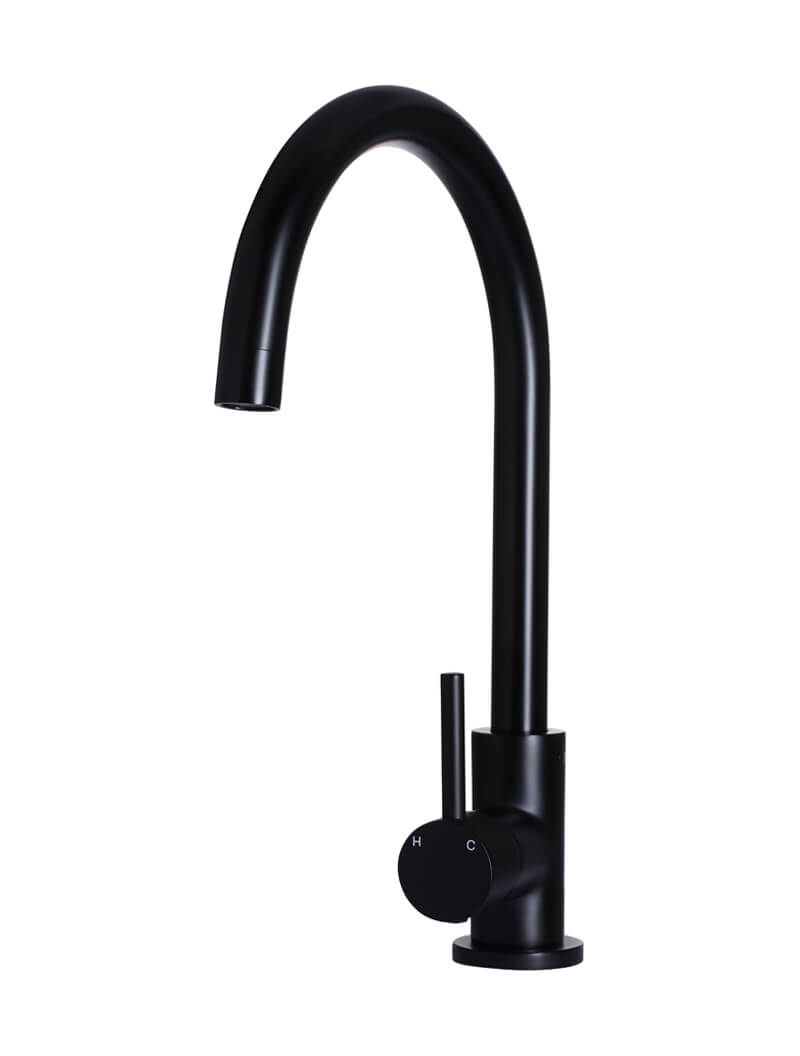 MEIR ROUND GOOSENECK KITCHEN MIXER TAP