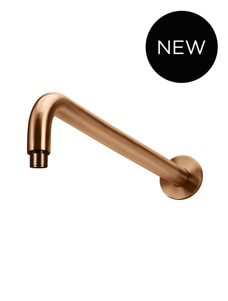 MEIR ROUND WALL SHOWER CURVED ARM 400MM