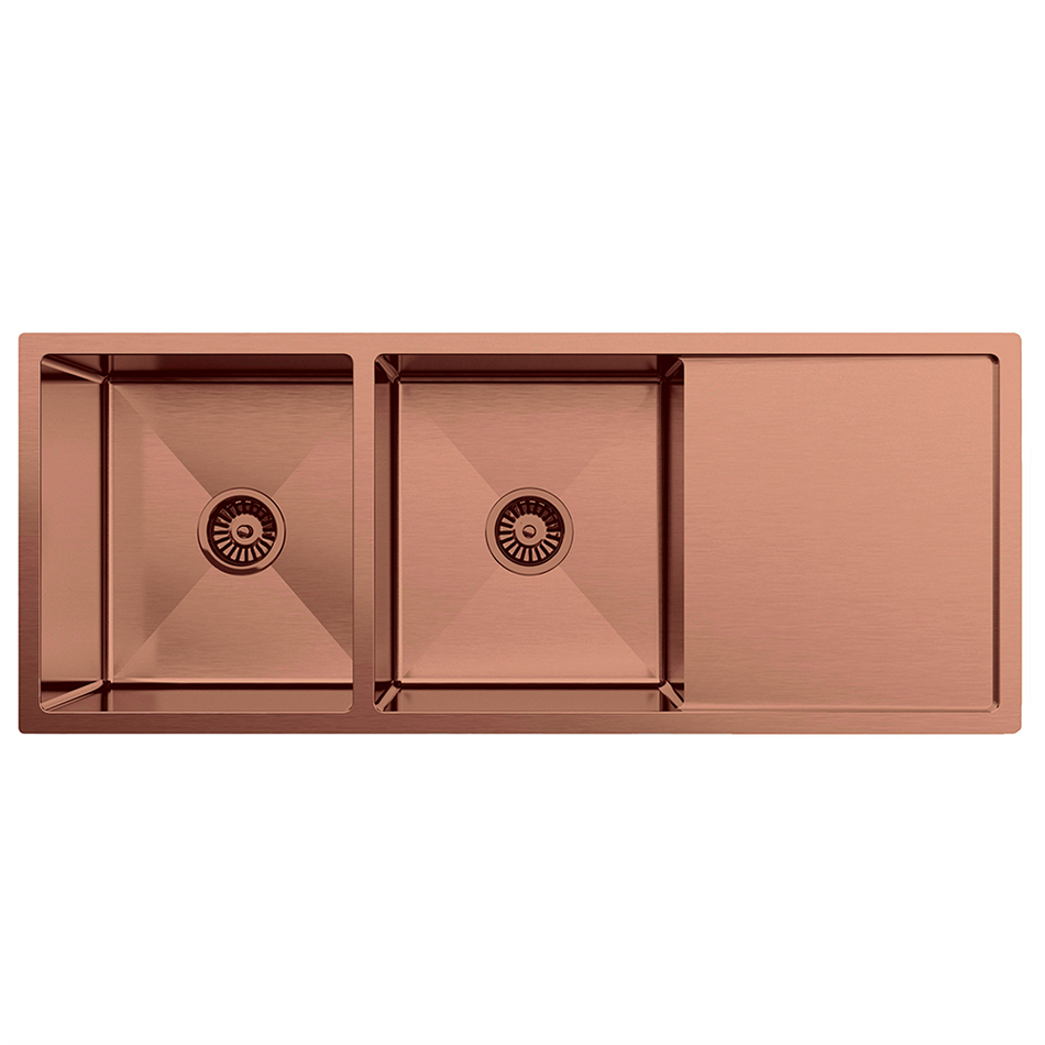 ATLAS HAND MADE KITCHEN SINK - DOUBLE BOWL WITH DRAIN