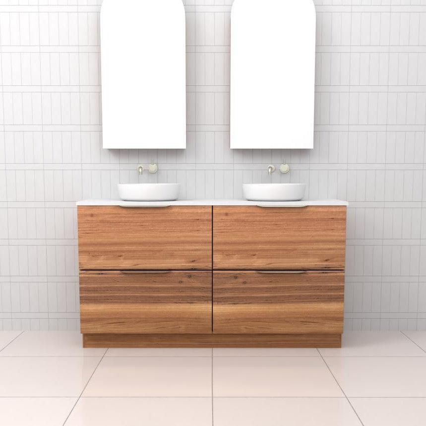 CELESTE DUO BLACKBUTT FREESTANDING VANITY - CAB ONLY