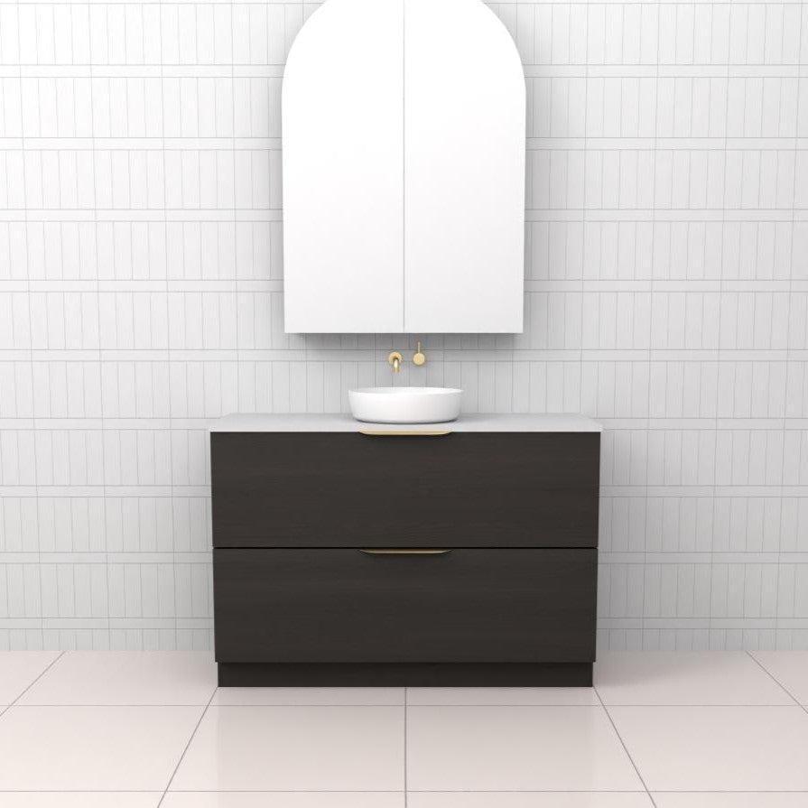 CELESTE DUO SMOKED ONYX FREESTANDING VANITY - CAB ONLY