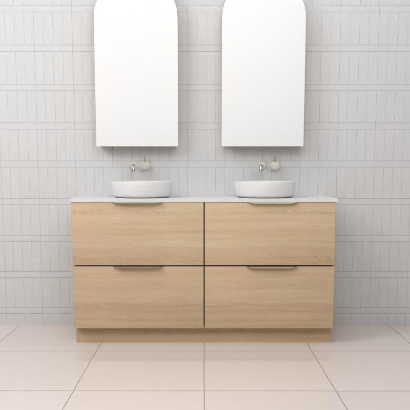 CELESTE DUO VERO OAK FREESTANDING VANITY - CAB ONLY