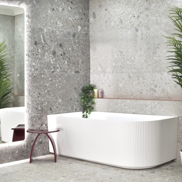 BRIGHTON FLUTED BACK TO CORNER BATH