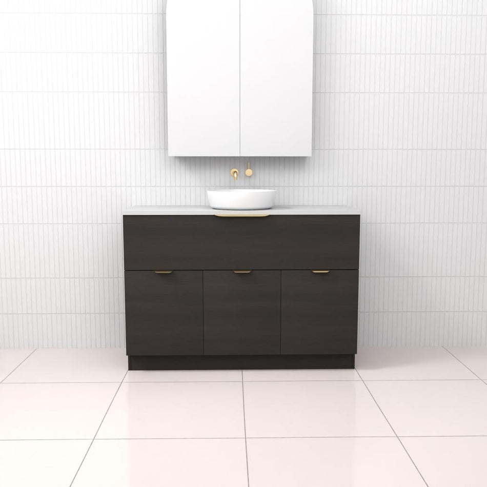 MARLEE SMOKED ONYX FREESTANDING VANITY - CAB ONLY