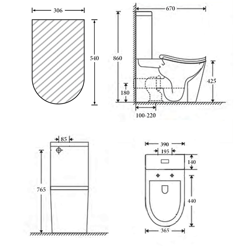 SEOUL ERGONOMIC BACK TO WALL TOILET SUITE