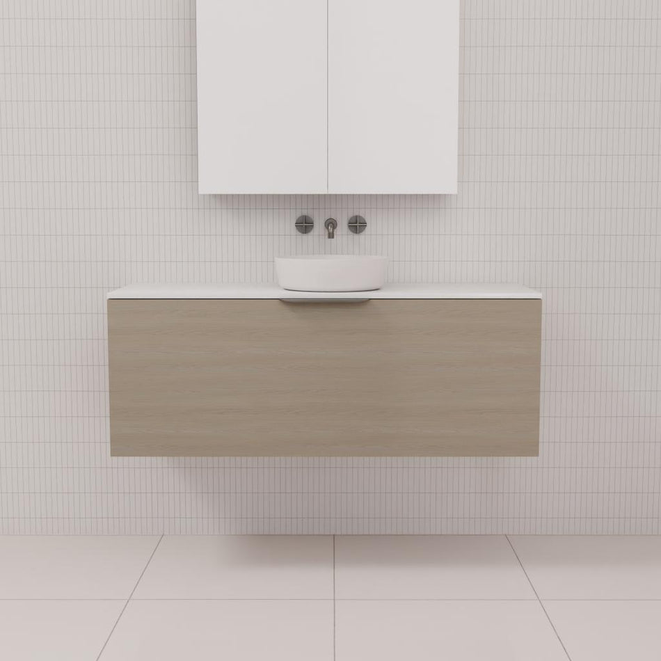 ZOE SMOKED ASH WALL HUNG VANITY
