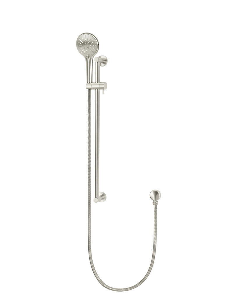 ROUND THREE FUNCTION HAND SHOWER ON RAIL COLUMN