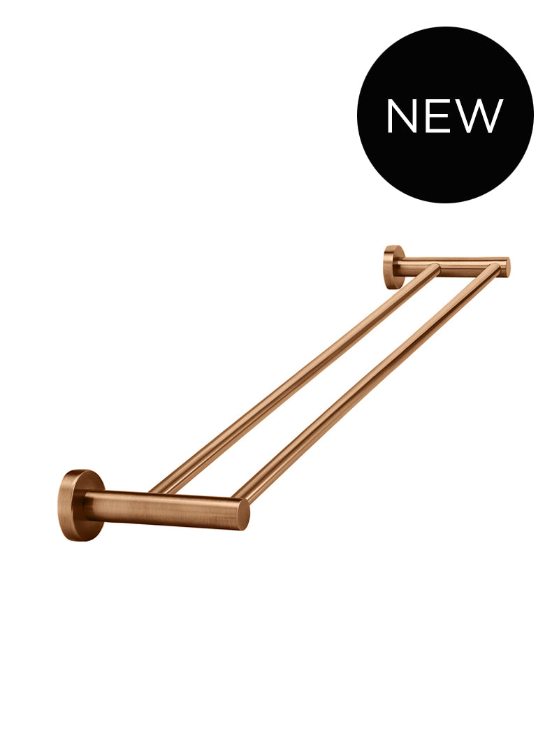 MEIR ROUND DOUBLE TOWEL RAIL 600MM