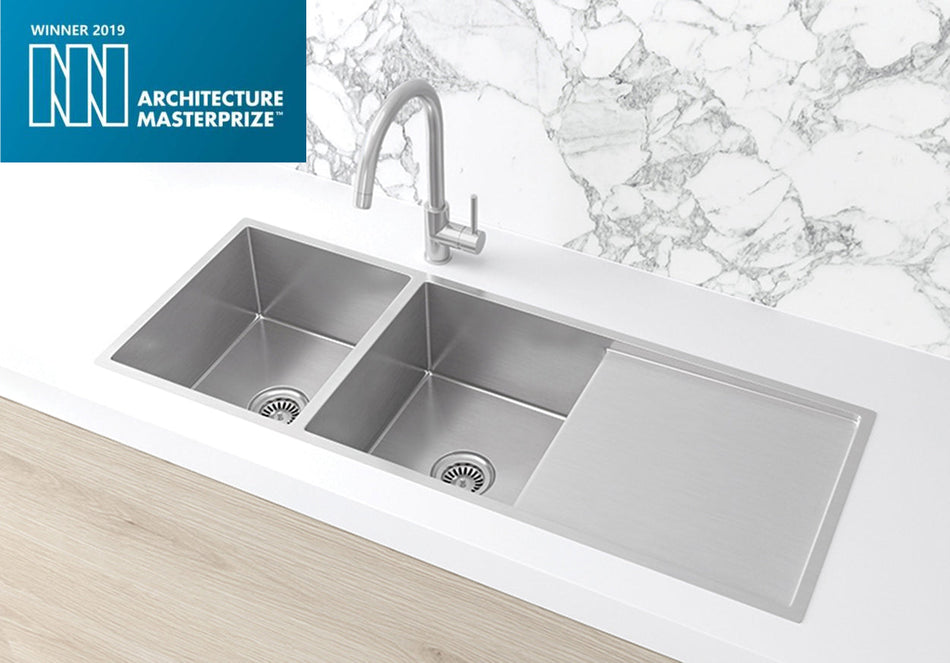 MEIR KITCHEN SINK DOUBLE BOWL & DRAINBOARD 1160 X 440