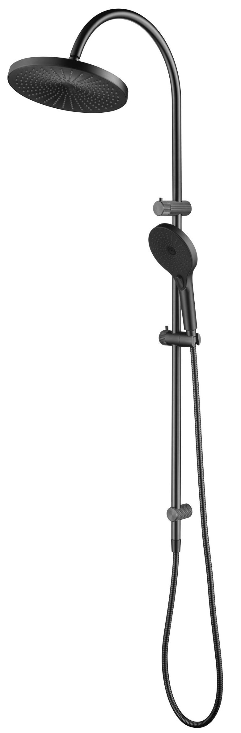 MICA FLUTED GOOSENECK SHOWER RAIL