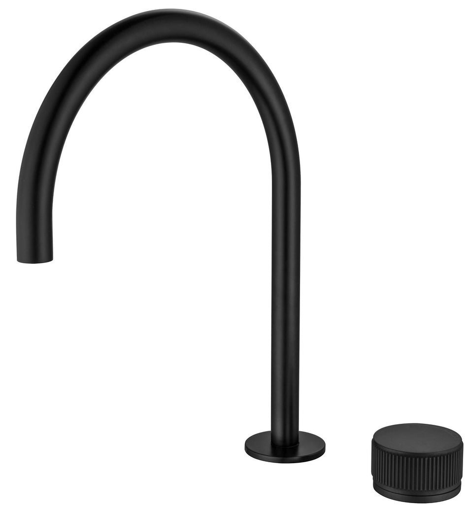 MICA FLUTED GOOSENECK HOB SINK MIXER