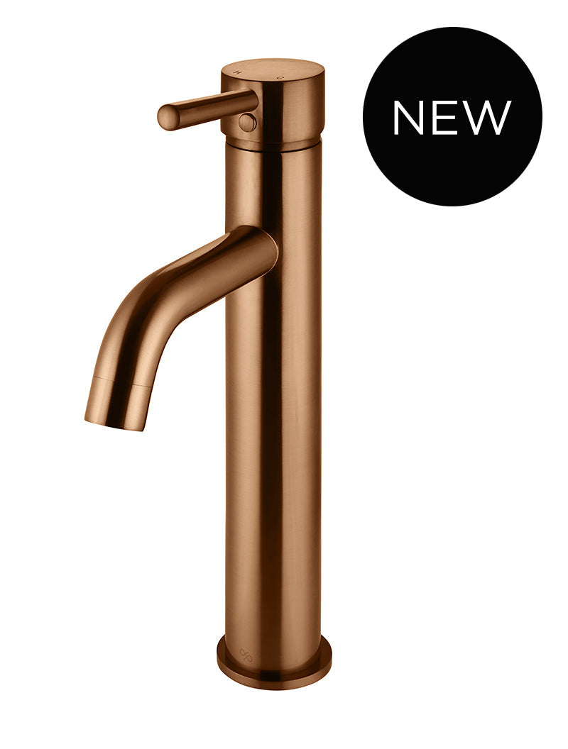 MEIR ROUND TALL BASIN MIXER CURVED