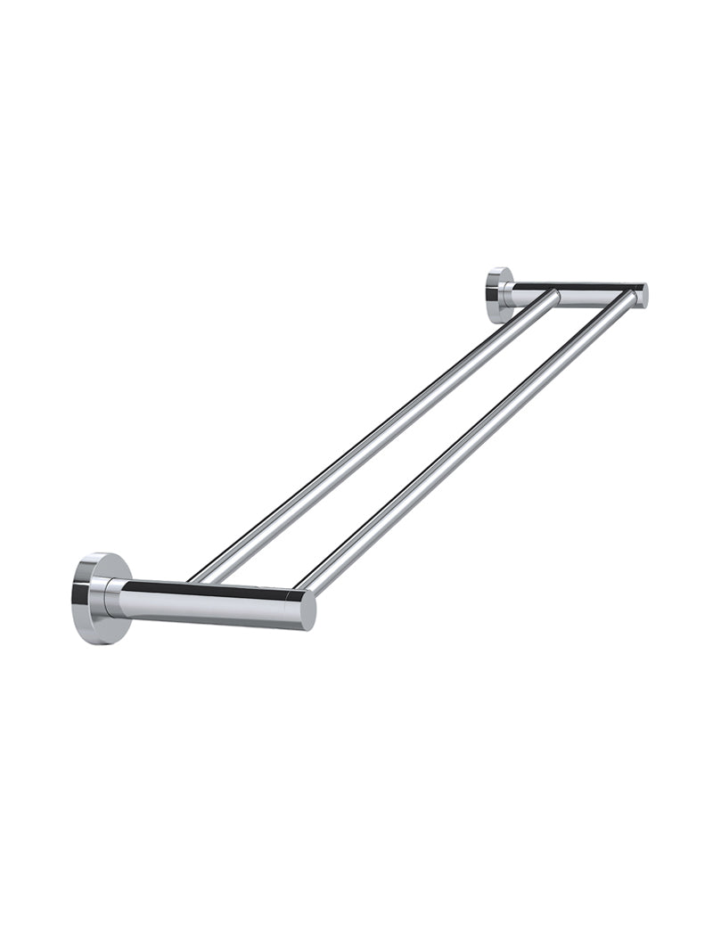 MEIR ROUND DOUBLE TOWEL RAIL 600MM