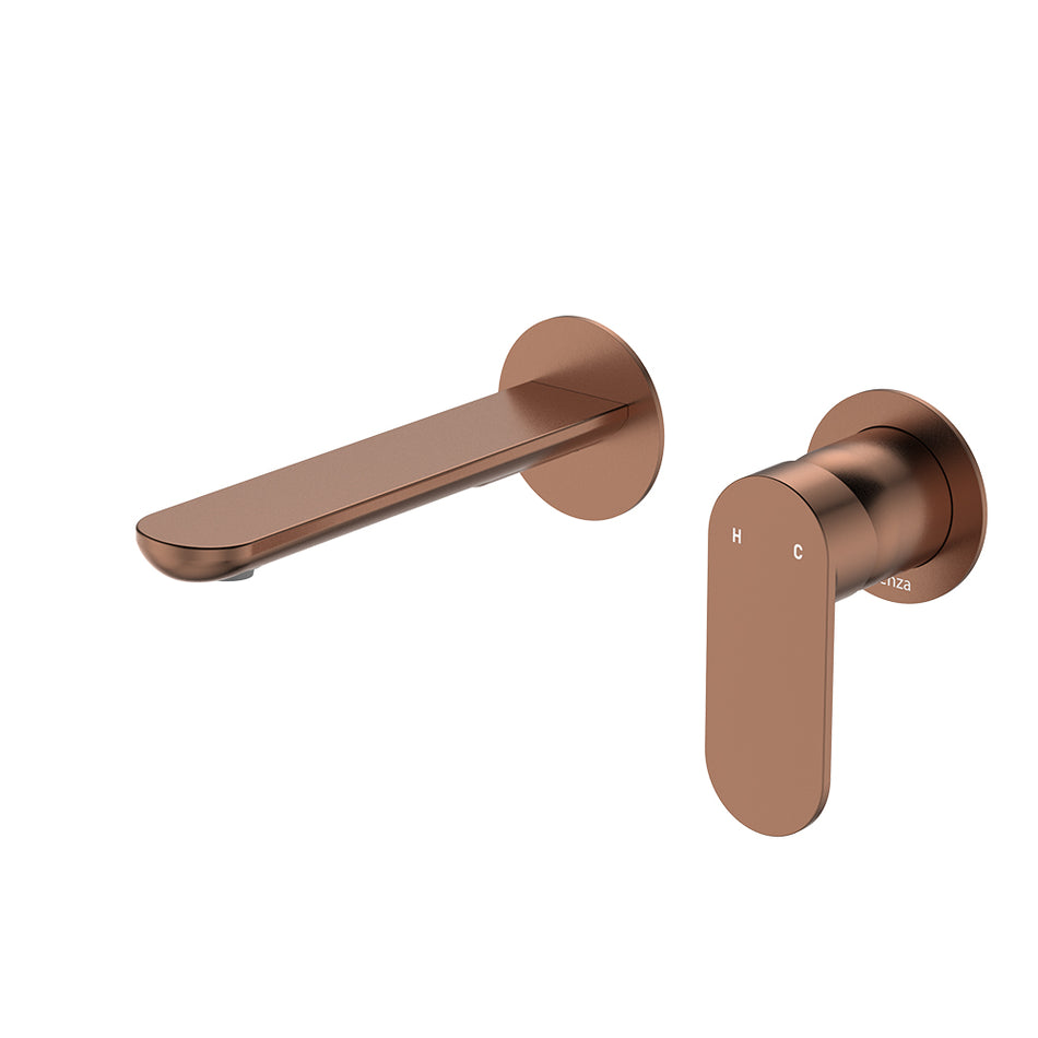 EMPIRE SLIM BASIN/BATH WALL MIXER SET ROUND PLATES