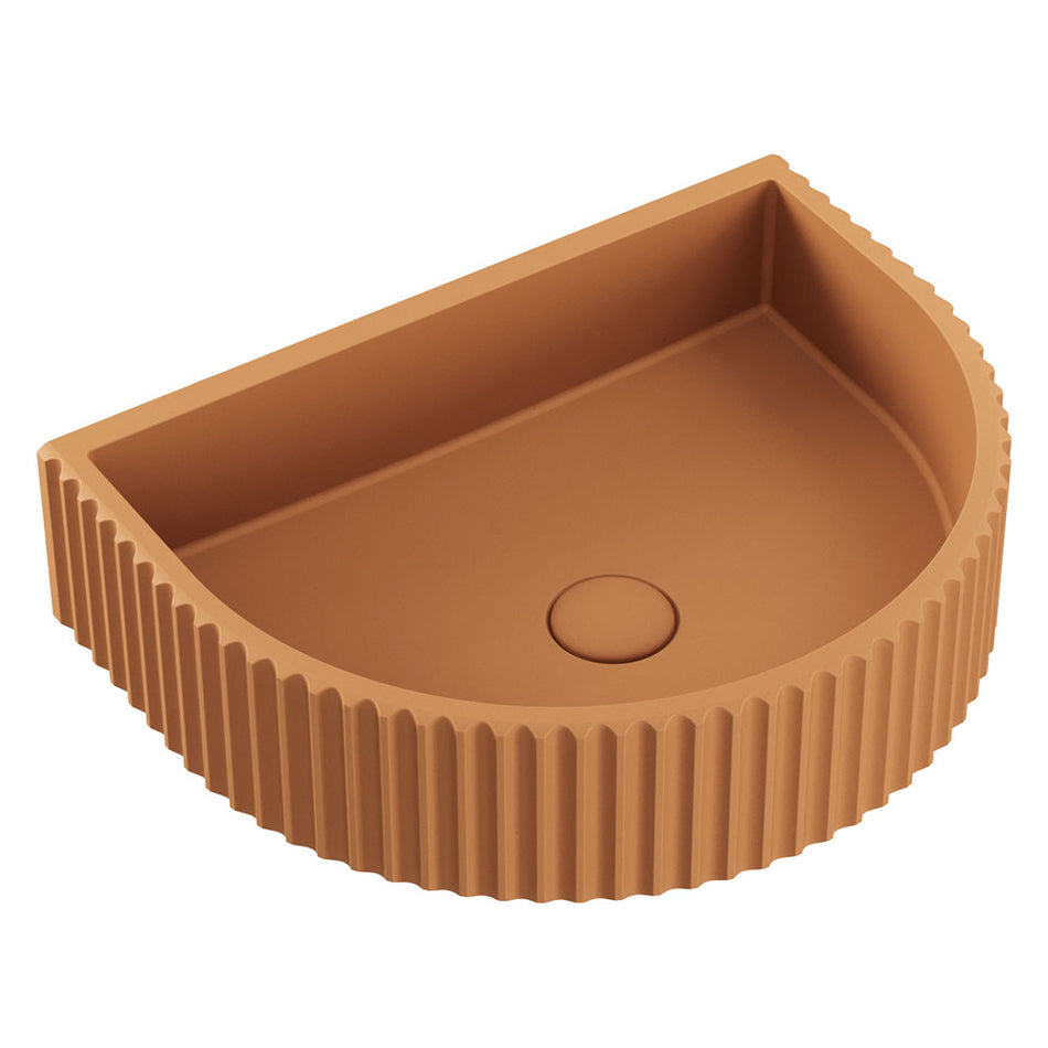 VALENTINA CONCRETE FLUTED BASIN