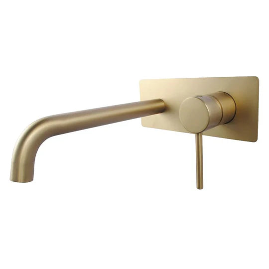 LUCID PIN WALL MIXER WITH SPOUT CURVED SPOUT